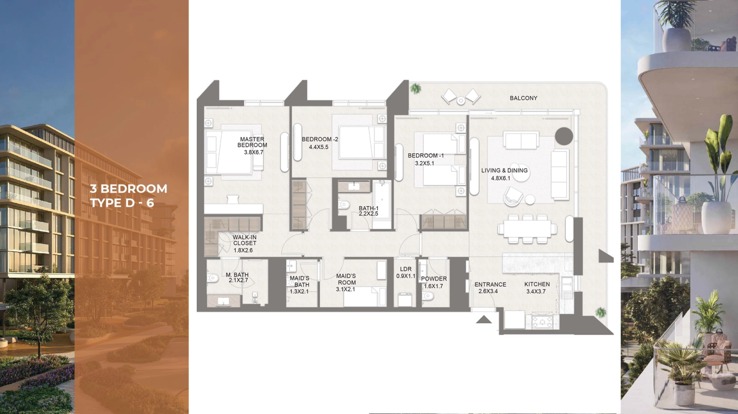 3 BR - Type A